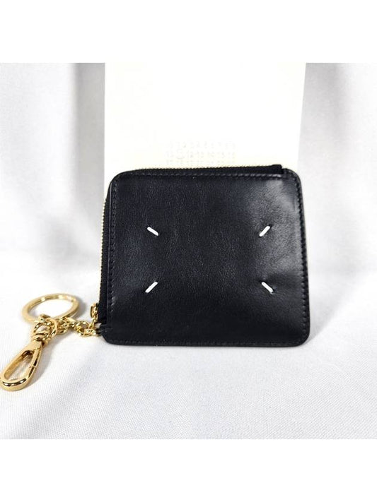 Stitch Half Zipper Card Wallet Black - MAISON MARGIELA - BALAAN 2