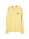 P6 Logo Responsibili Long Sleeve T-Shirt Yellow - PATAGONIA - BALAAN 1