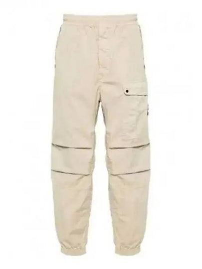 Logo Twill Cotton Cargo Track Pants Sand - STONE ISLAND - BALAAN 2