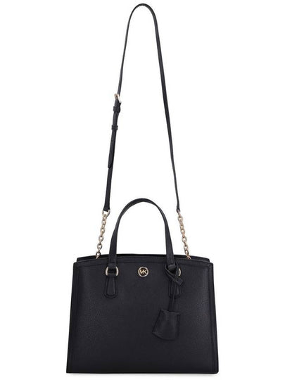 Chantal Medium Pebbled Leather Tote Bag Black - MICHAEL KORS - BALAAN 2