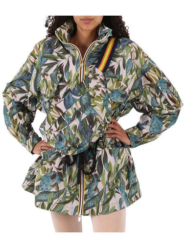 Kway Ladies Multicolor Kajsa Field Printed Nylon Jacket, Brand Size 8 - K-WAY - BALAAN 1