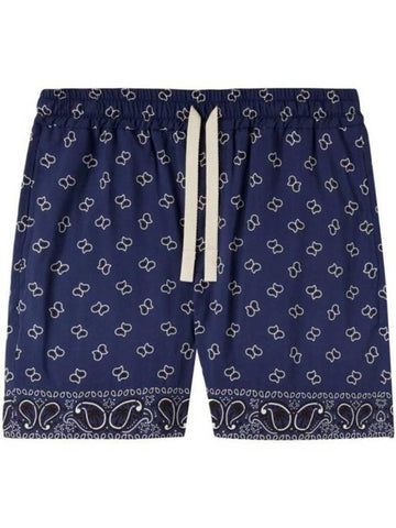 Short Pants PMCB034S24FAB0054646 BLUE - PALM ANGELS - BALAAN 1