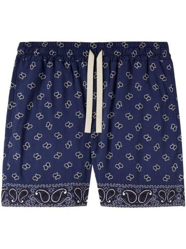 Short Pants PMCB034S24FAB0054646 BLUE - PALM ANGELS - BALAAN 1