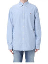 Embroidery Pony Oxford Long Sleeve Shirt Blue - POLO RALPH LAUREN - BALAAN 2