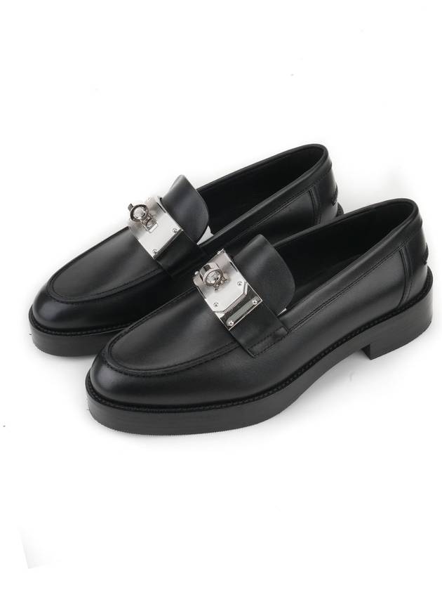 Hot Loafer Calfskin Palladium Hardware Noir - HERMES - BALAAN 2