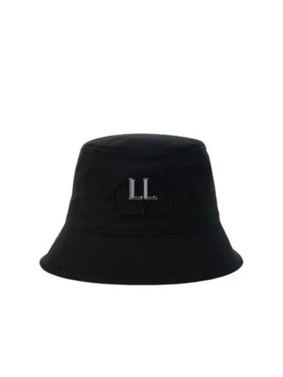 V Logo Signature Cotton Bucket Hat Black - VALENTINO - BALAAN 2