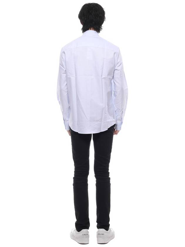 Contour Fox Head Casual Long Sleeve Shirt Blue - MAISON KITSUNE - BALAAN 6