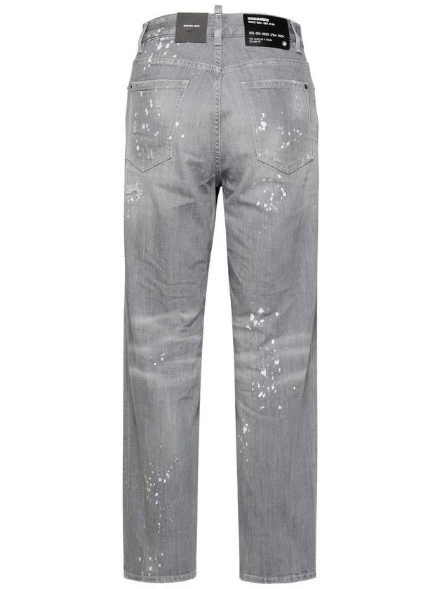 Denim Straight Pants S75LB0903 S30260 852 GRAY - DSQUARED2 - BALAAN 4