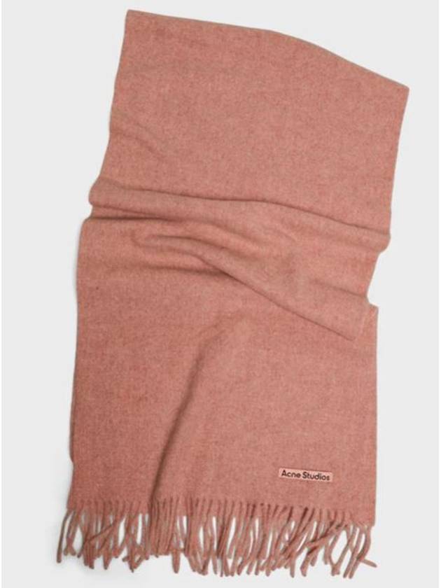 Wool Fringe Scarf Rose Melange - ACNE STUDIOS - BALAAN 3