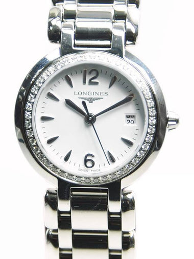 Longines PrimaLuna Quartz White Dial Ladies Watch L8.110.0.16.6 - LONGINES - BALAAN 1