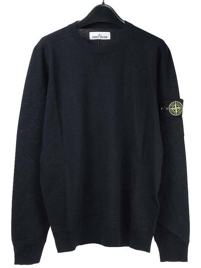 Light Wool Crewneck Knit Top Dark Navy - STONE ISLAND - BALAAN 2