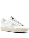 Hi Star White Metallic Silver Heel Tab Sneakers - GOLDEN GOOSE - BALAAN 3