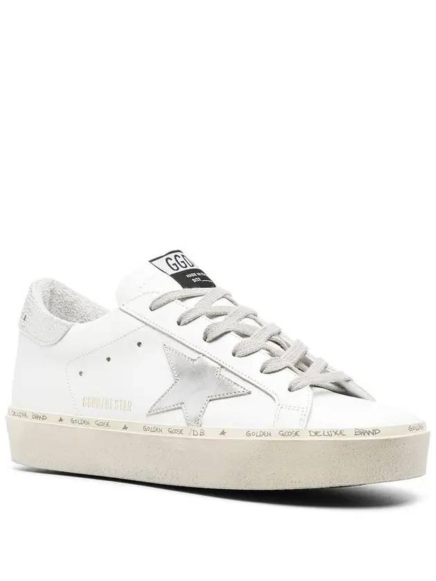 Hi Star White Metallic Silver Heel Tab Sneakers - GOLDEN GOOSE - BALAAN 3