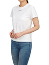 Embroidered Logo Cotton Short Sleeve T-Shirt White - ALAIA - BALAAN 7