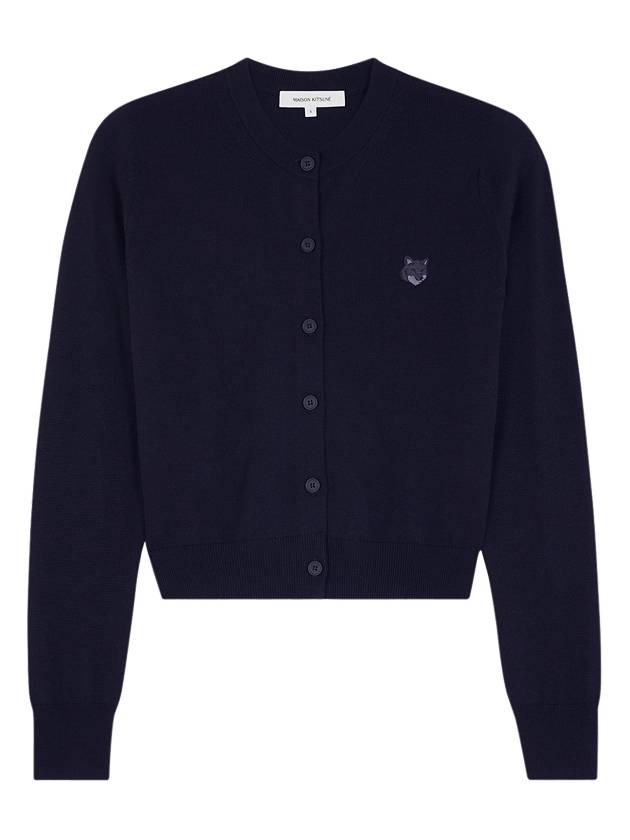 Bold Fox Head Patch Regular Cardigan Navy - MAISON KITSUNE - BALAAN 2