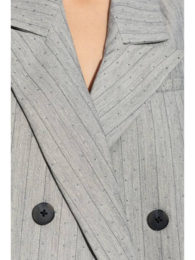 Munthe Blazer With Decorative Finish, Women's, Grey - MUNTHE - BALAAN 5