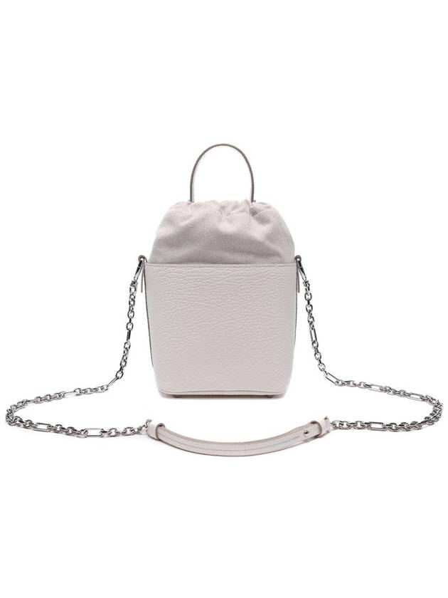 5AC Number Logo Texture Leather Bucket Bag Ivory - MAISON MARGIELA - BALAAN 5