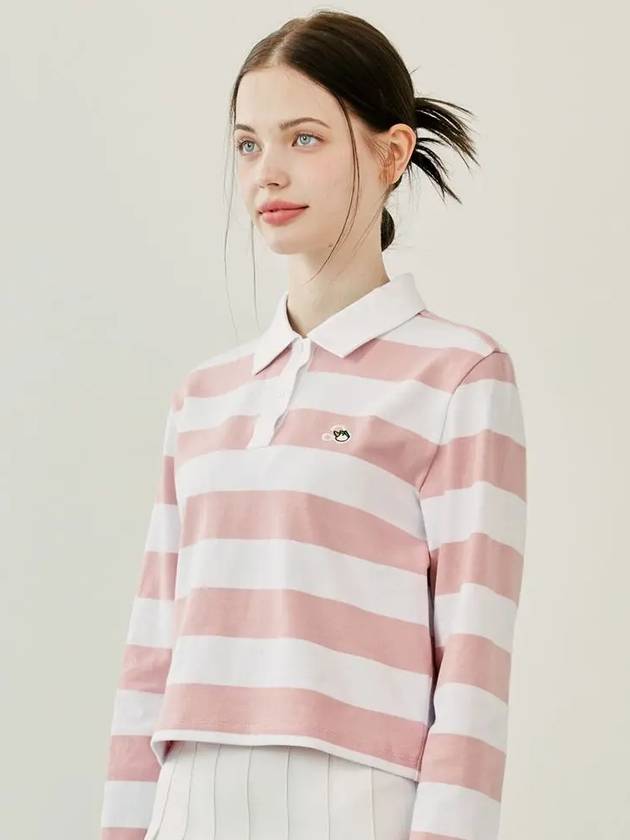 Striped collar sweatshirt PINK - 20THHOLE - BALAAN 5