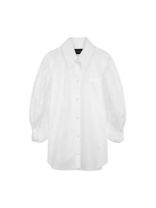 Shirt Oversized Roll Up Sleeves White - SIMONE ROCHA - BALAAN 1