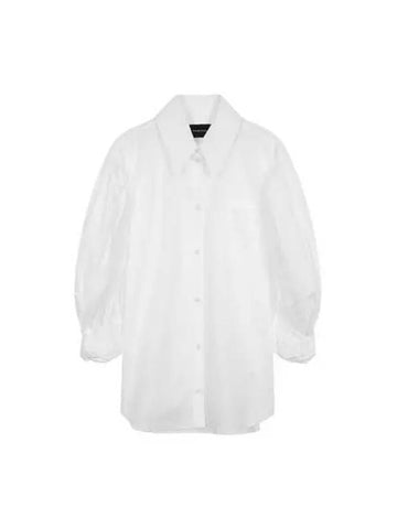 Shirt Oversized Roll Up Sleeves White - SIMONE ROCHA - BALAAN 1