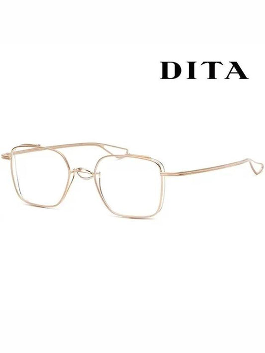 Glasses frame LINETO DTX1244902 titanium gold UV protection clear lenses - DITA - BALAAN 1