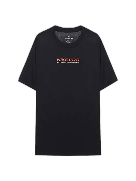 Men's Dry Fit Logo Short Sleeves T-Shirt Black - NIKE - BALAAN 1