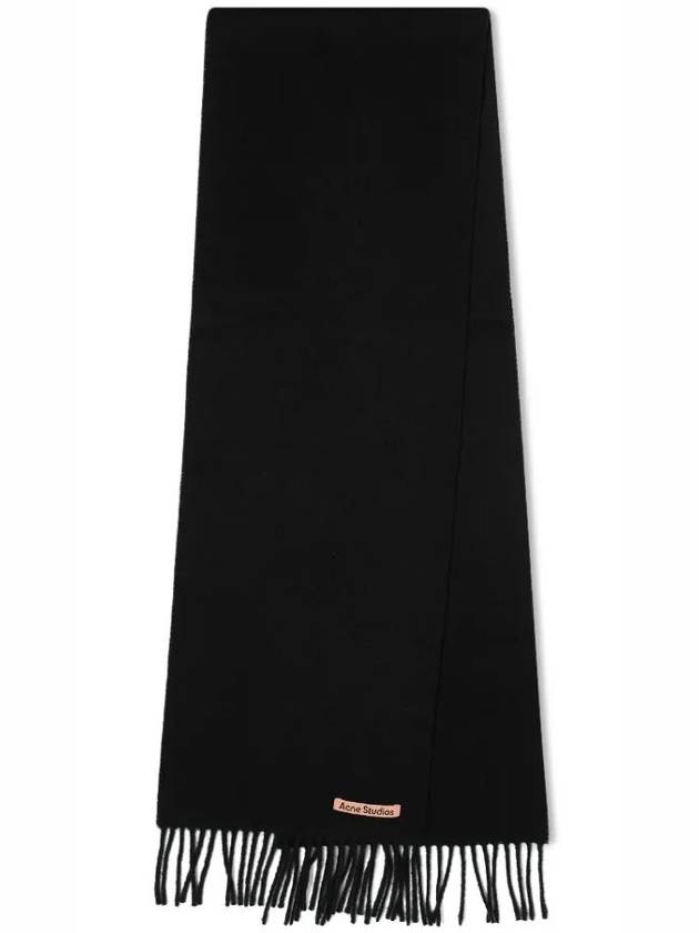 Wool Fringe Muffler Black - ACNE STUDIOS - BALAAN 5