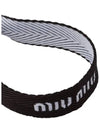 Logo Fabric Bracelet Black - MIU MIU - BALAAN 4