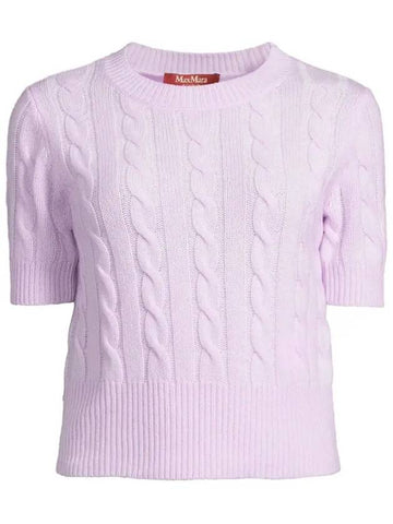 FLIRT Cable Cashmere Knit Pastel Purple 2363611237 004 - MAX MARA - BALAAN 1