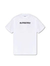 logo print cotton short sleeve t-shirt white - BURBERRY - BALAAN 3