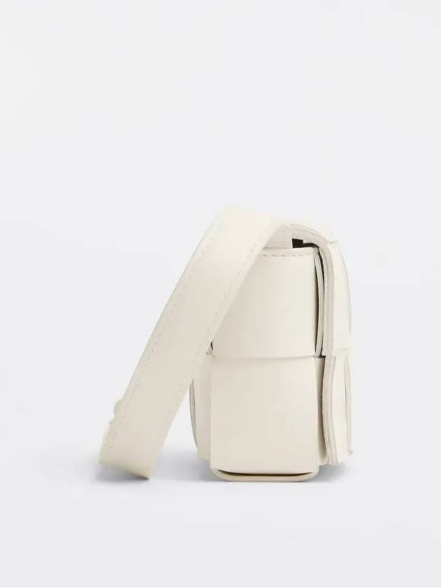 Intrecciato Cassette Small Cross Bag White - BOTTEGA VENETA - BALAAN 3