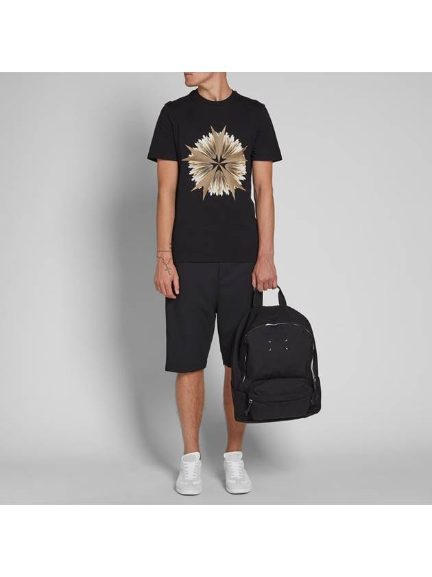 Men's Taeyang Lightning Slim Regular Fit Short Sleeve TShirt Black BJT435GH504S 516 - NEIL BARRETT - BALAAN 7