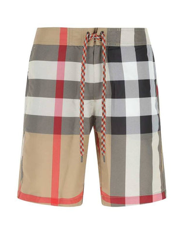 Check Swim Shorts Archive Beige - BURBERRY - BALAAN 1