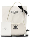 115703BF4 01SI White Shiny Calfskin Silver Triope Medium Tilly Shoulder Bag - CELINE - BALAAN 2