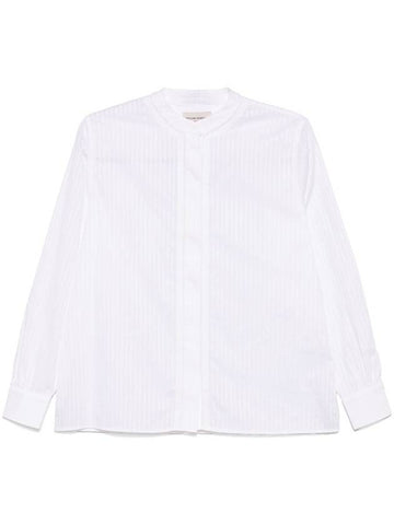 Officine Générale Lauranne Cotton Satin Stripe Clothing - OFFICINE GENERALE - BALAAN 1