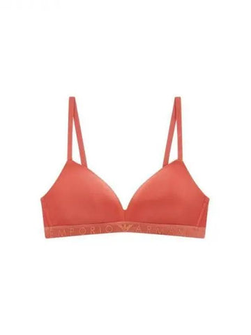 UNDERWEAR Women s Logo Band Microfiber Triangle Bra Light Red 270871 - EMPORIO ARMANI - BALAAN 1