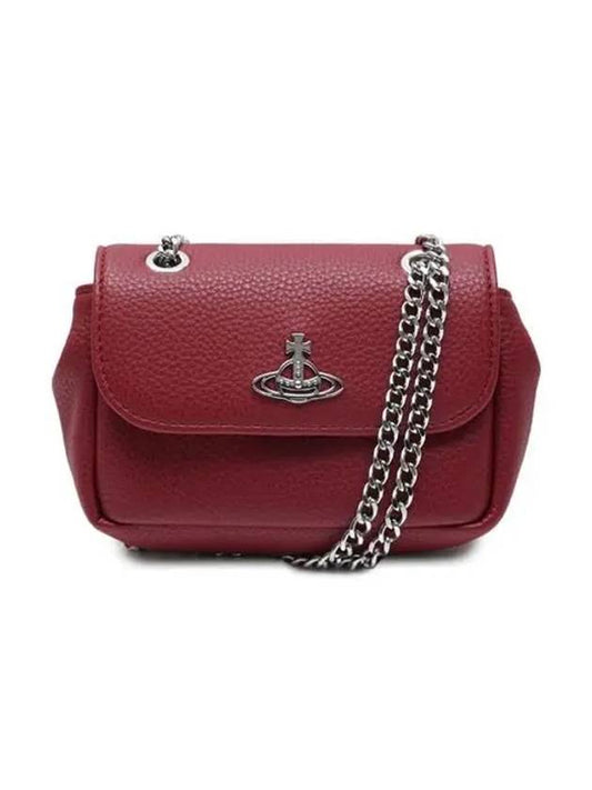 Small Re-Vegan Grain Chain Cross Bag Red - VIVIENNE WESTWOOD - BALAAN 2