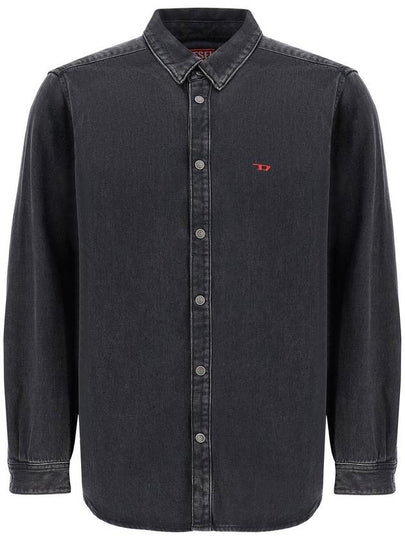 Simply Denim Long Sleeve Shirt Black - DIESEL - BALAAN 2