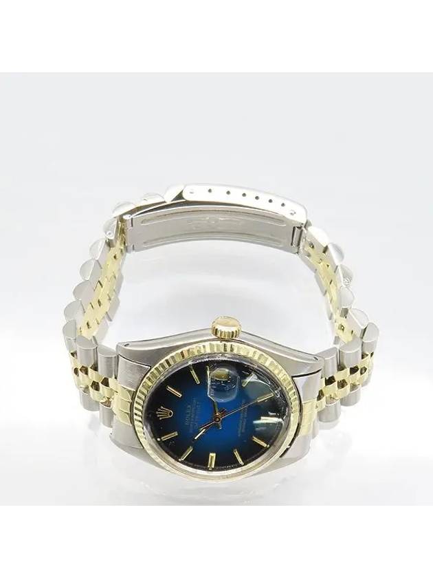 Rolex 1601 Vintage DATEJUST Blue Plate Dial 14K Combi 36MM Men s Watch - ROLEX - BALAAN 2