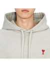 Small Heart Logo Hoodie Heather Ash Grey - AMI - BALAAN 6