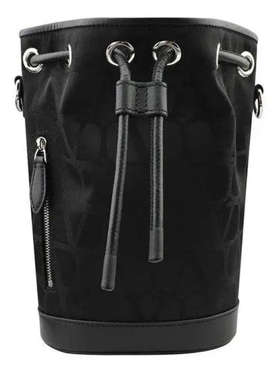 Toile Iconographe Mini Bucket Bag Black - VALENTINO - BALAAN 2