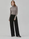 RYUL+WAI: Women's Corduroy String Velvet Wide Pants Black - RYUL+WAI: - BALAAN 4