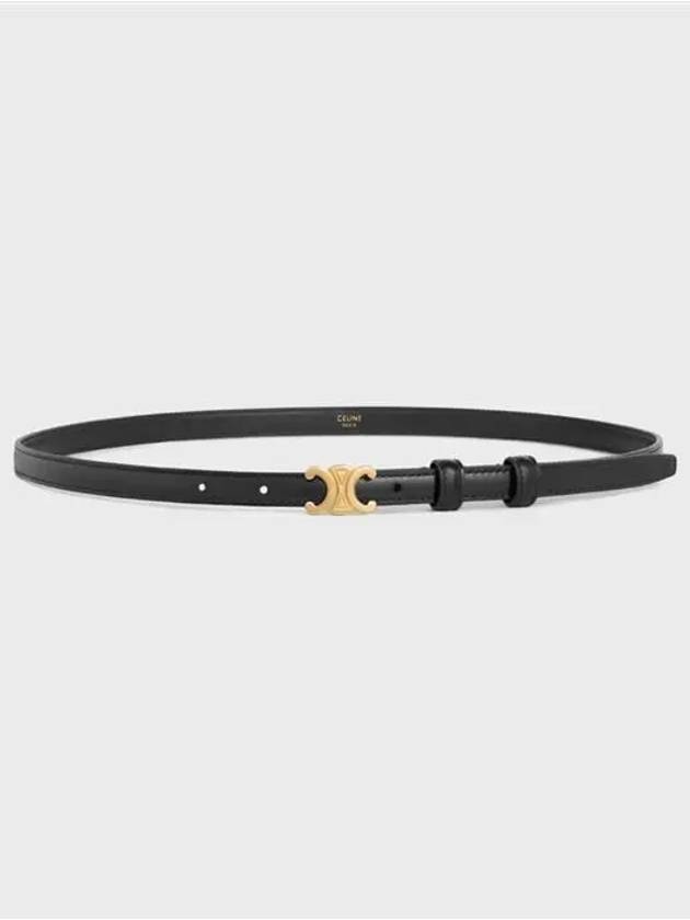 Teen Triomphe Belt In Taurillon Leather Black - CELINE - BALAAN 4