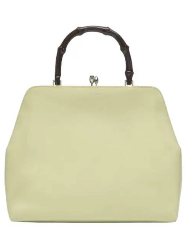 Goji Frame Square Bamboo Tote Bag Light Green Handbag - JIL SANDER - BALAAN 1