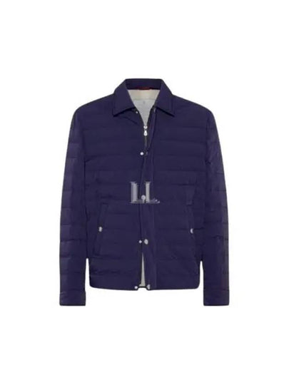 Padded Shirt Jacket Blue - BRUNELLO CUCINELLI - BALAAN 2