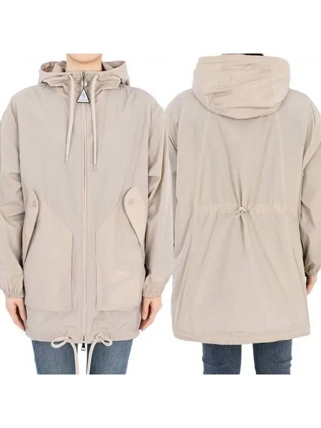 Women s MELIA Windbreaker Long Jacket Beige 1A00092 597JT 268 1063017 - MONCLER - BALAAN 1