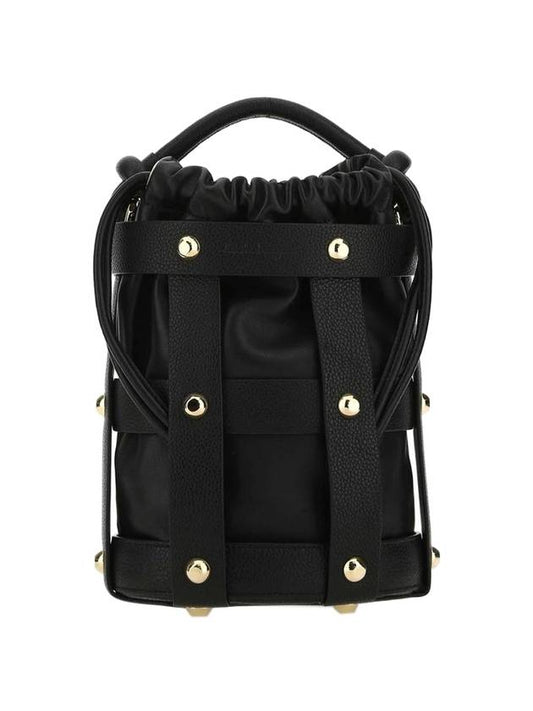 Salvatore Cage Bucket Bag Black - SALVATORE FERRAGAMO - BALAAN.