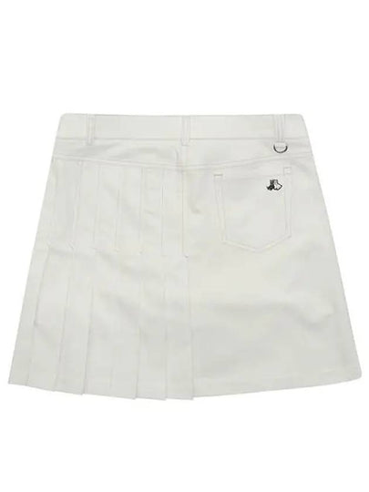 Spring Denim Like Uncut Pleated Culottes 4033LZSPWHITE - BLACK&WHITE - BALAAN 2