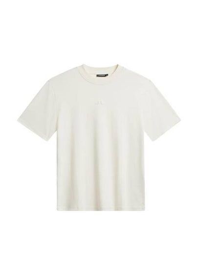 Adan Logo Mock Neck Short Sleeve T-Shirt Cloud White - J.LINDEBERG - BALAAN 2