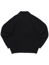 Round Collar 7G Knit Cardigan Black - A NOTHING - BALAAN 3